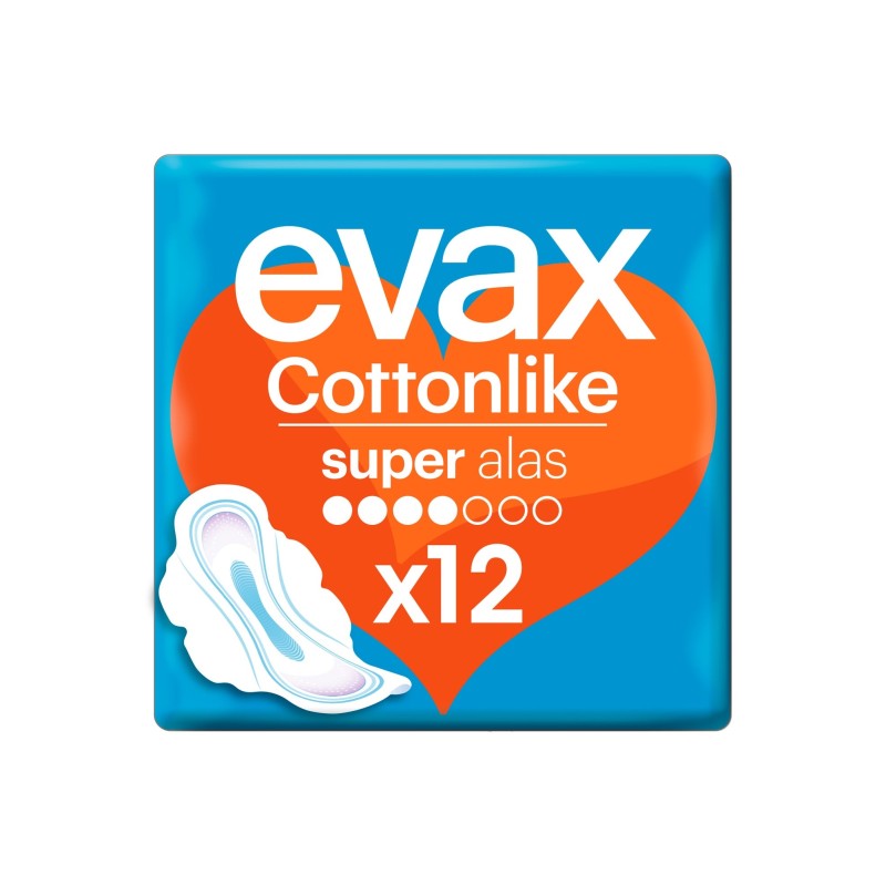 Evax Compresas Cottonlike Super Alas 12Und