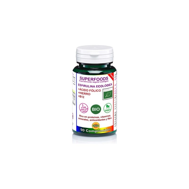 Robis Espirulina Eco + Acido Folico + Hierro + B12 90Comp