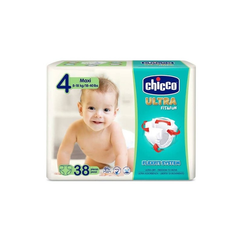 Chicco Pañal Ultra Fit Maxi Maxi 8-18 Kg 38Uds