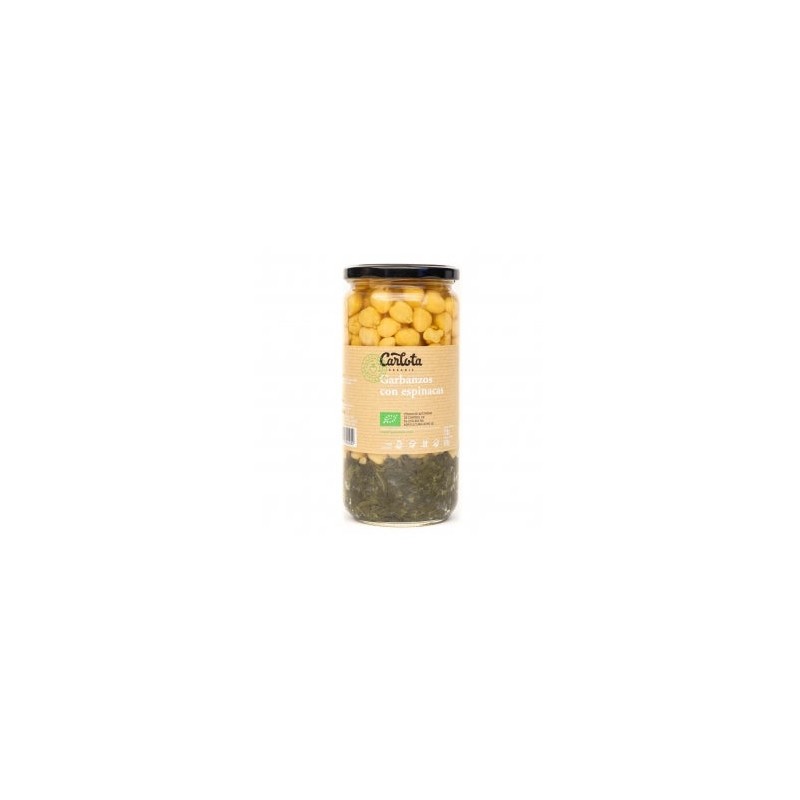 Carlota Organic Garbanzos Con Espinacas 720G