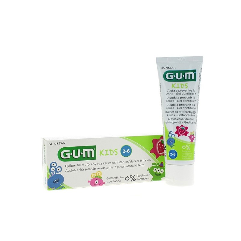 Gum Niños Gel Dental Fresa 2-6 Años 50Ml