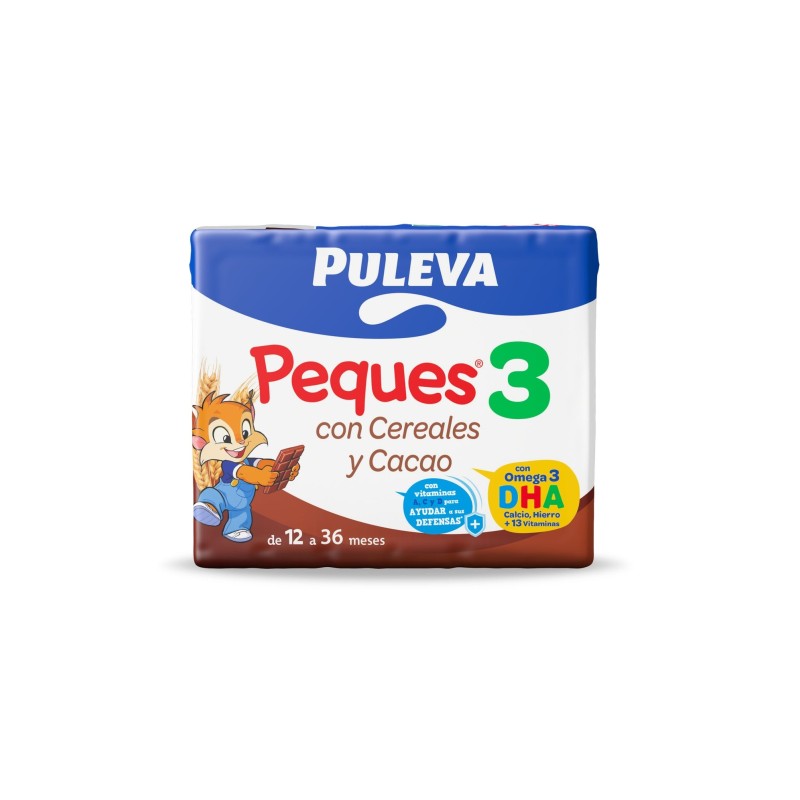 Puleva Peques 3 Con 7 Cereales Y Cacao Pack 3X200Ml