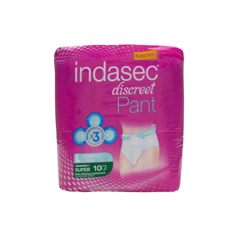 Indasec Pant Super Talla Grande 10 Unidades