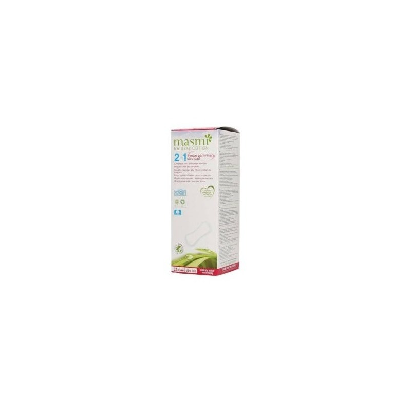 Masmi 2En1 Protegeslips Maxi Plus-Compresa Ultrafina Puro Algodo