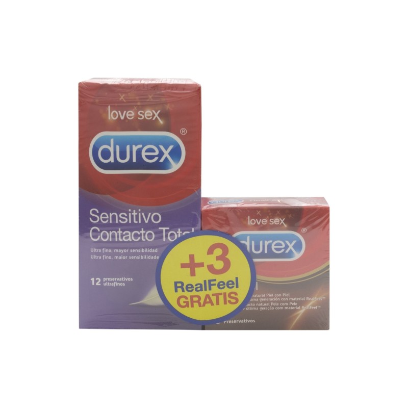 Durex Preservativo Contacto Total 12Uds+Realfeel 3