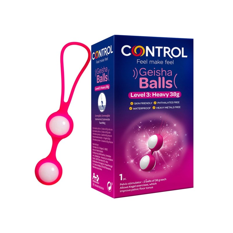 Control Geisha Balls Set 2 Bolas 38G Estimulador Femenino Nivel Iii