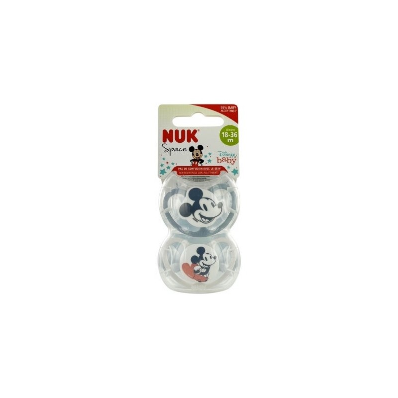 Nuk Space Chupete Mickey 18-36M 2Uds