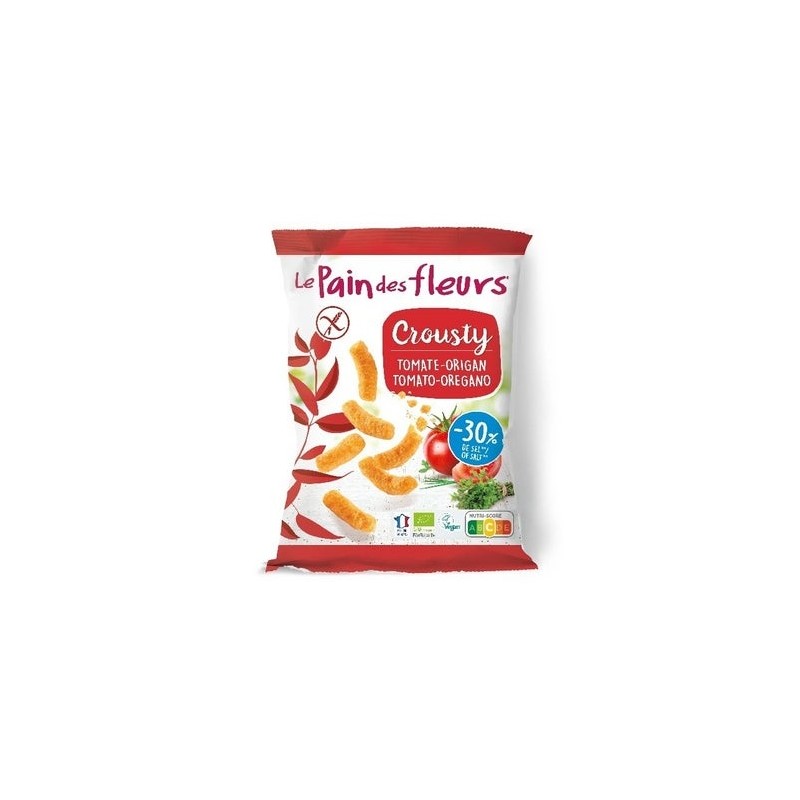 Le Pain Des Fleurs Crousty Tomate Orégano Bio 75G