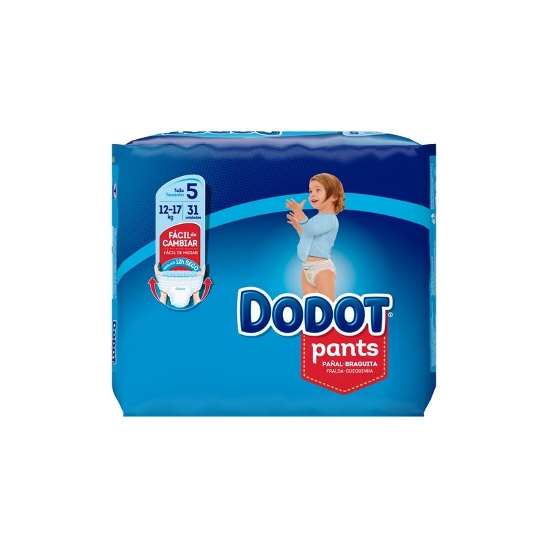 Dodot Pañal Pants T/5 12-17 Kg. 30 Und