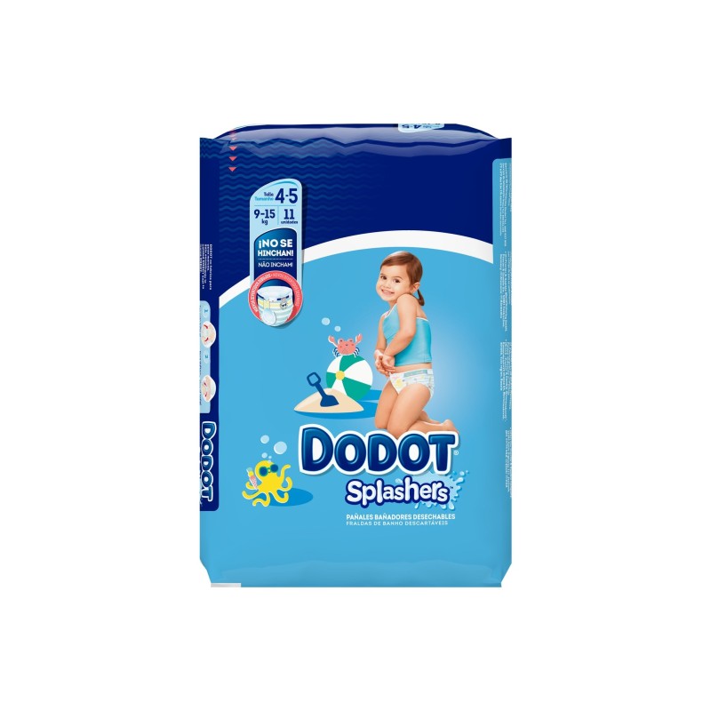 Dodot Pañal Splashers T/4  9-15Kg  11Uds