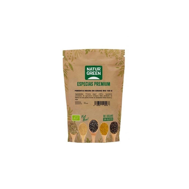 Naturgreen Pimienta Negra Grano Sin Gluten Bio 100G