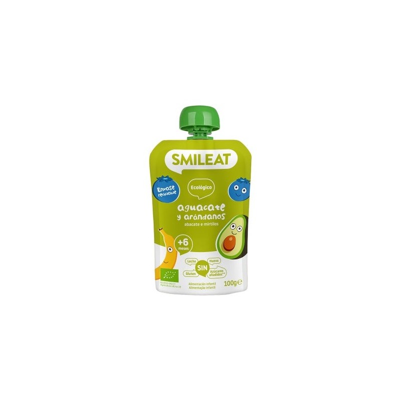 Smileat Pouch De Aguacate Y Arándanos 100G