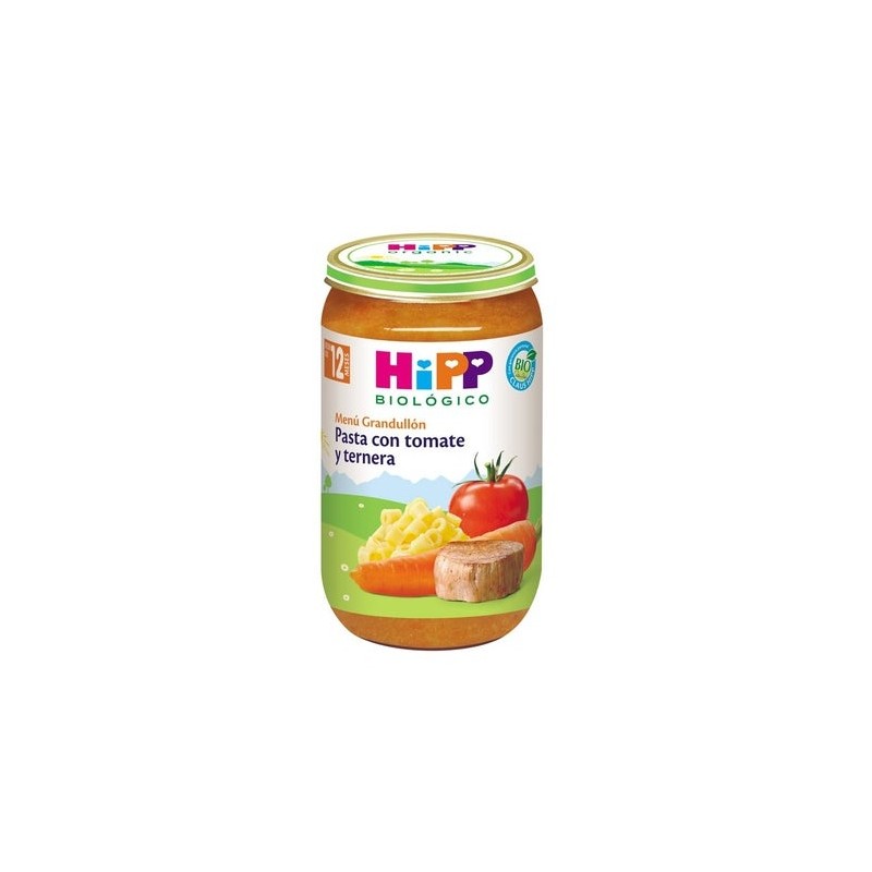 Hipp Potito Pasta Tomate Ternera Bio +12M 250G