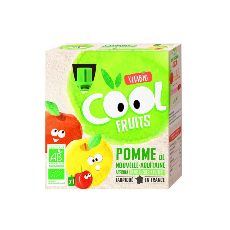 Babybio Pack Cool Fruits Manzana 4X90G