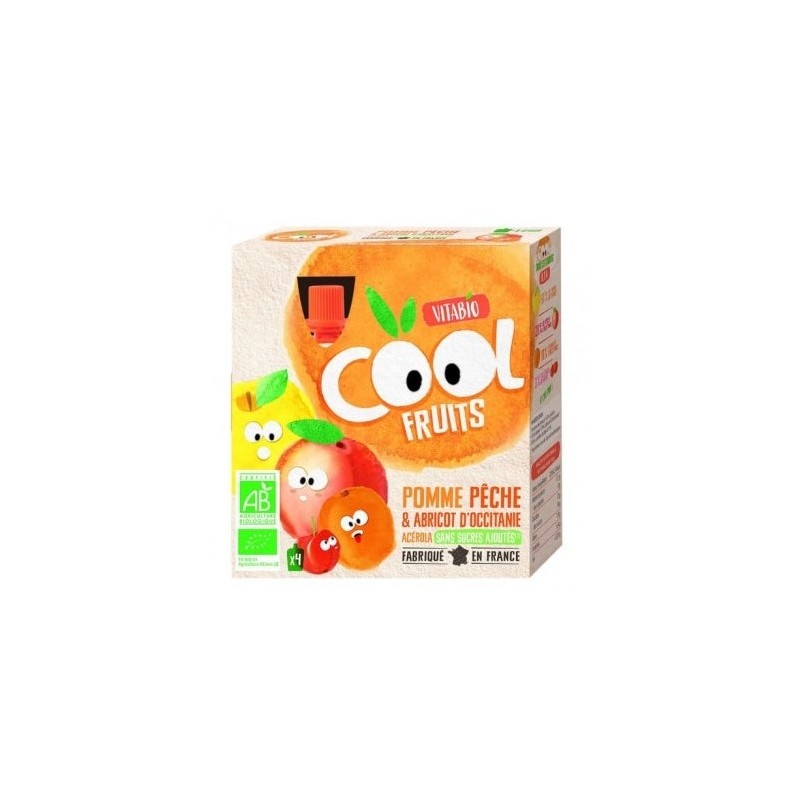 Babybio Pack Cool Fruits Manzana Melocoton Albaricoque 4X90G