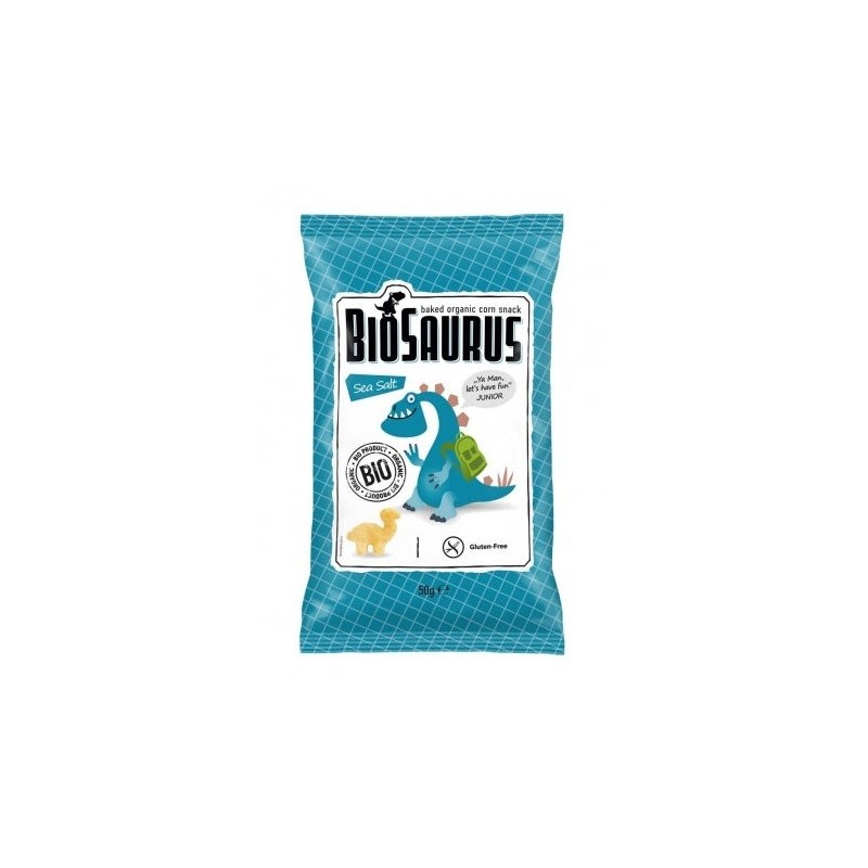 Biosaurus Snack Con Sal Marina Sin Gluten Bio 50G