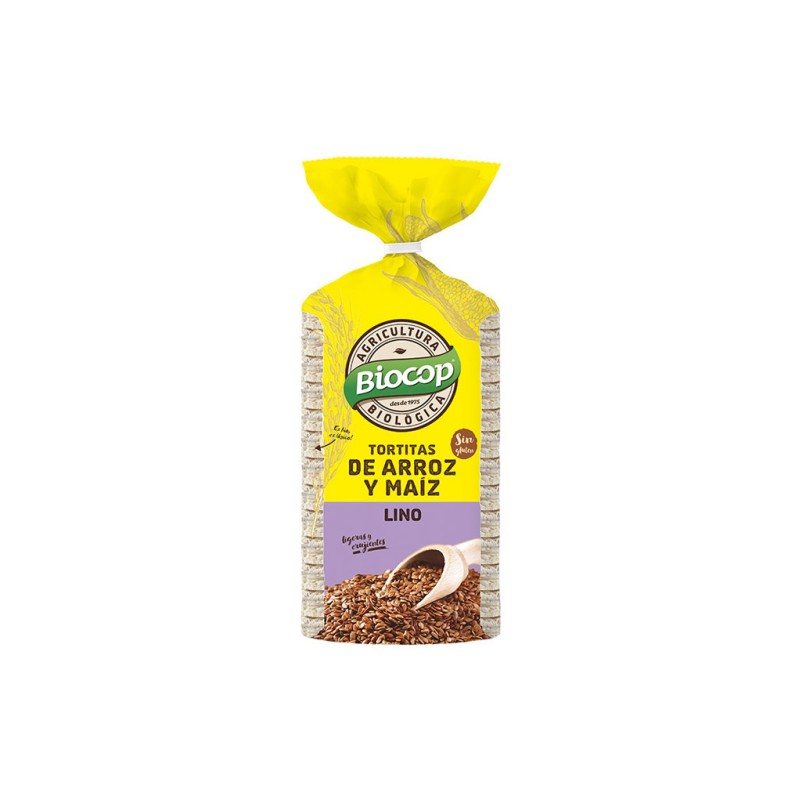 Biocop Tort. Arroz Maiz Lino Sin Gluten 200G