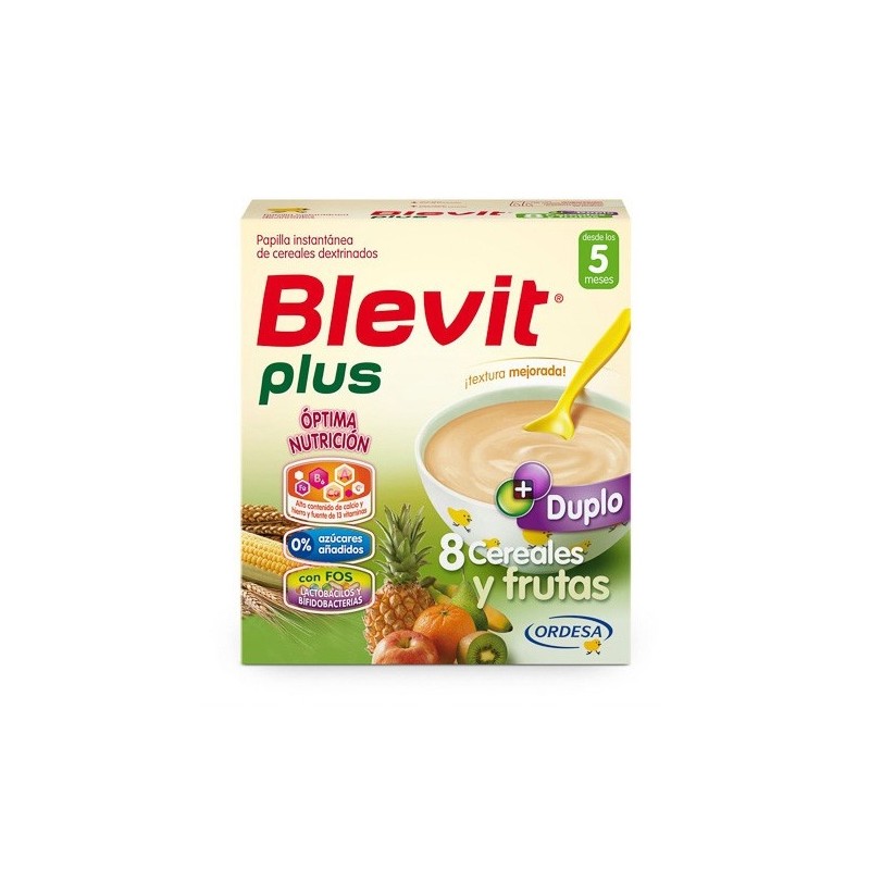 Blevit Plus Duplo 8 Cereales Y Frutas 2X300G