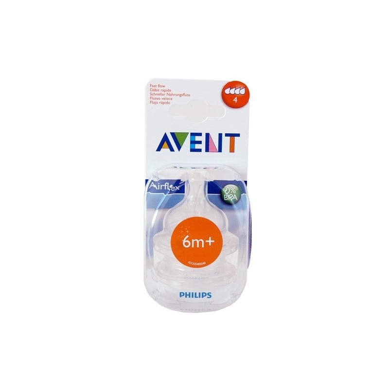 Avent Classic Tetina F.Rapido 6 Meses 2Uds