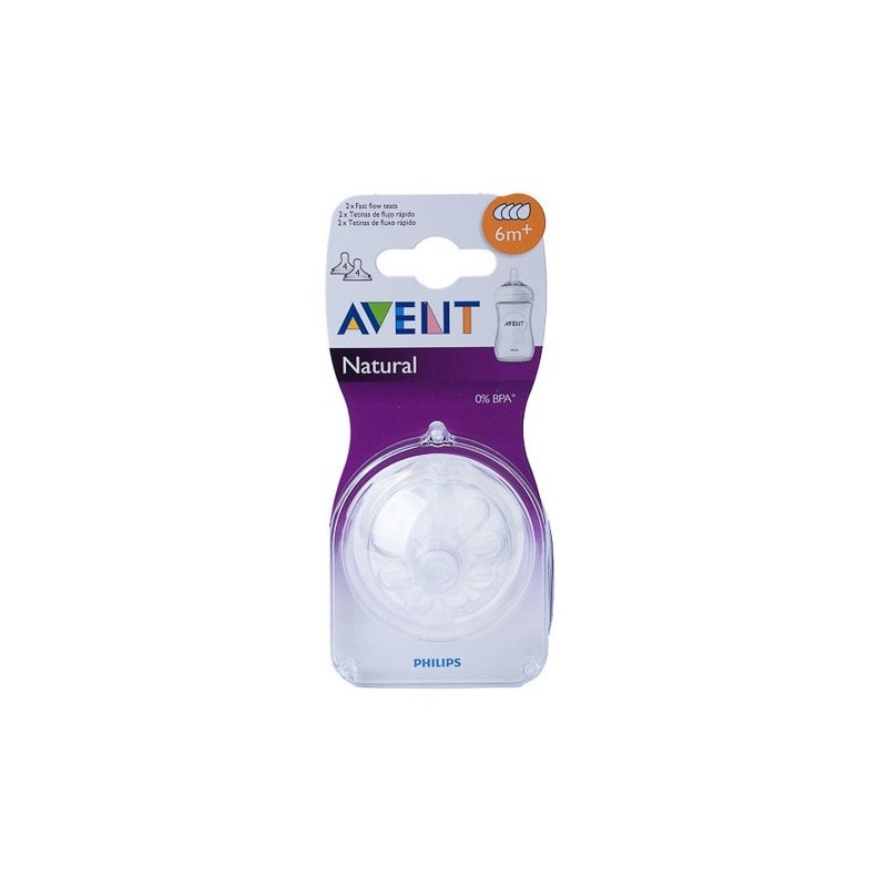 Avent Tetina Natural Flujo Rápido 2U