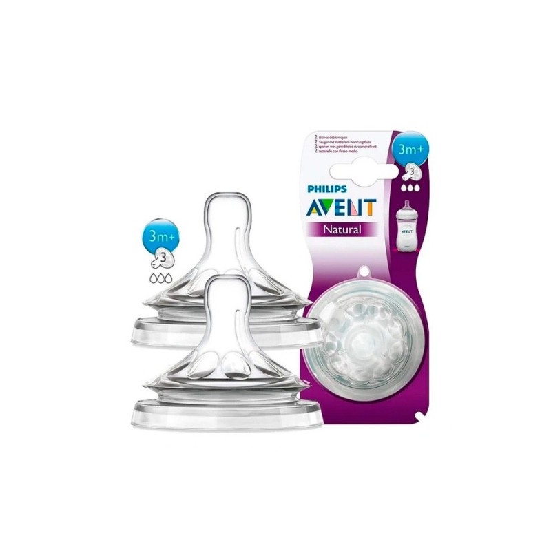 Avent Tetina Natural Flujo Medio 2U