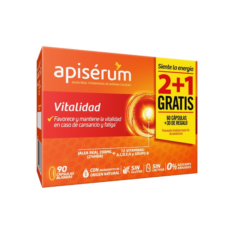 Apiserum Vitaminado 3 X 30 Cápsulas