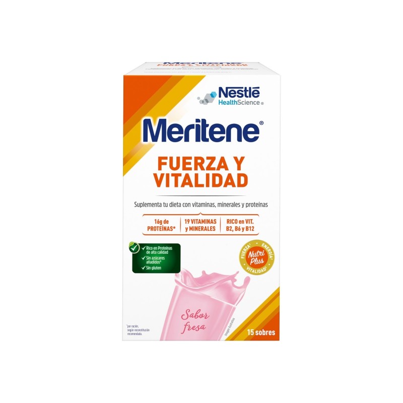 Meritene Polvo Fresa 15 Sobres 30Gr