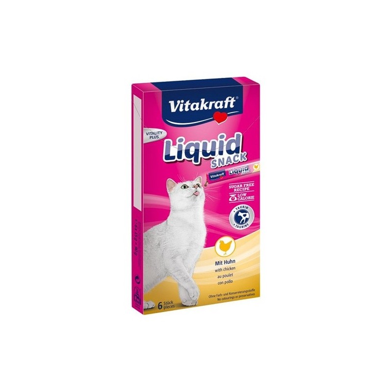 Vitakraft Cat Liquid Snack Pollo Con Taurina 90G