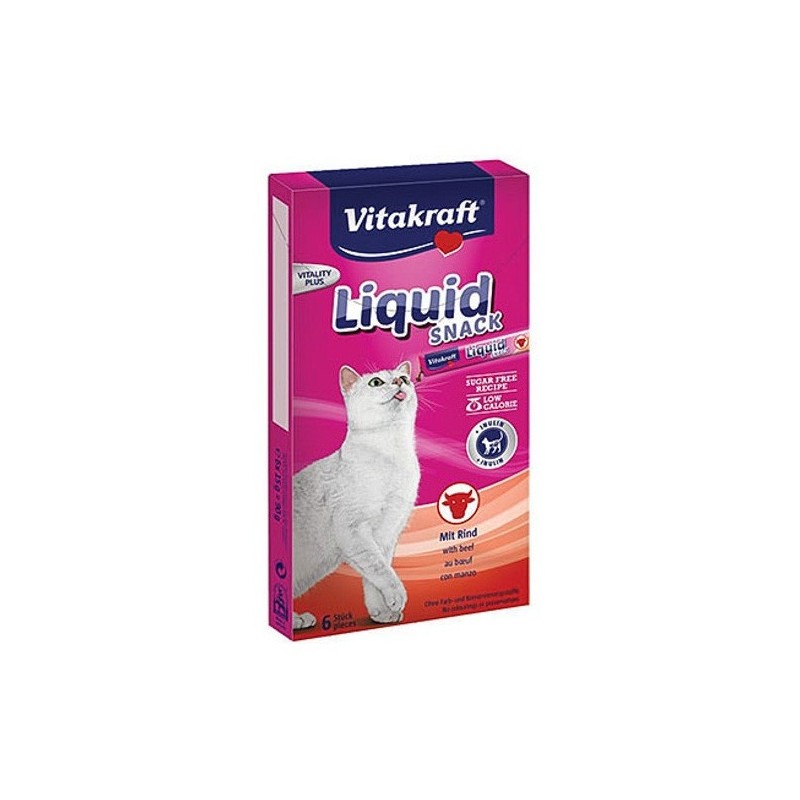 Vitakraft Cat Liquid Snack Ternera Con Inulina 90