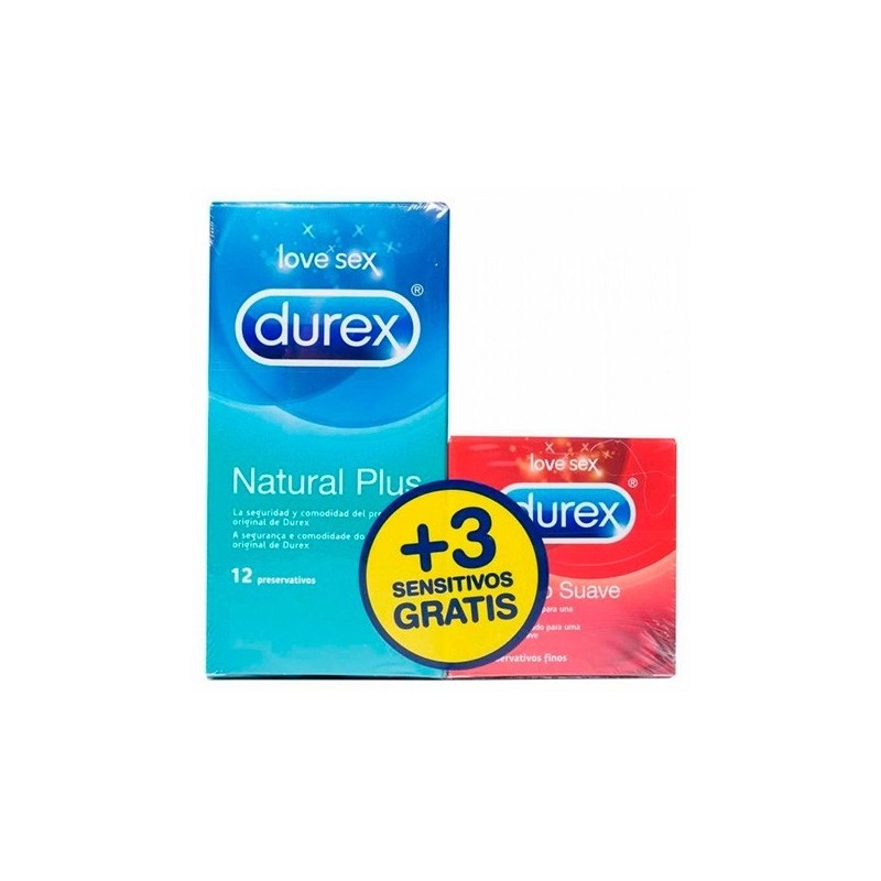 Durex Preservativo Natural Plus 12+3 Sensitivo