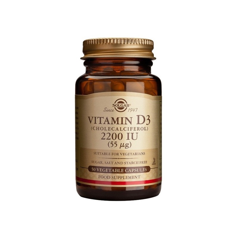 Solgar Vitamina D3 2200Ui 55Mcg 50 Cápsulas