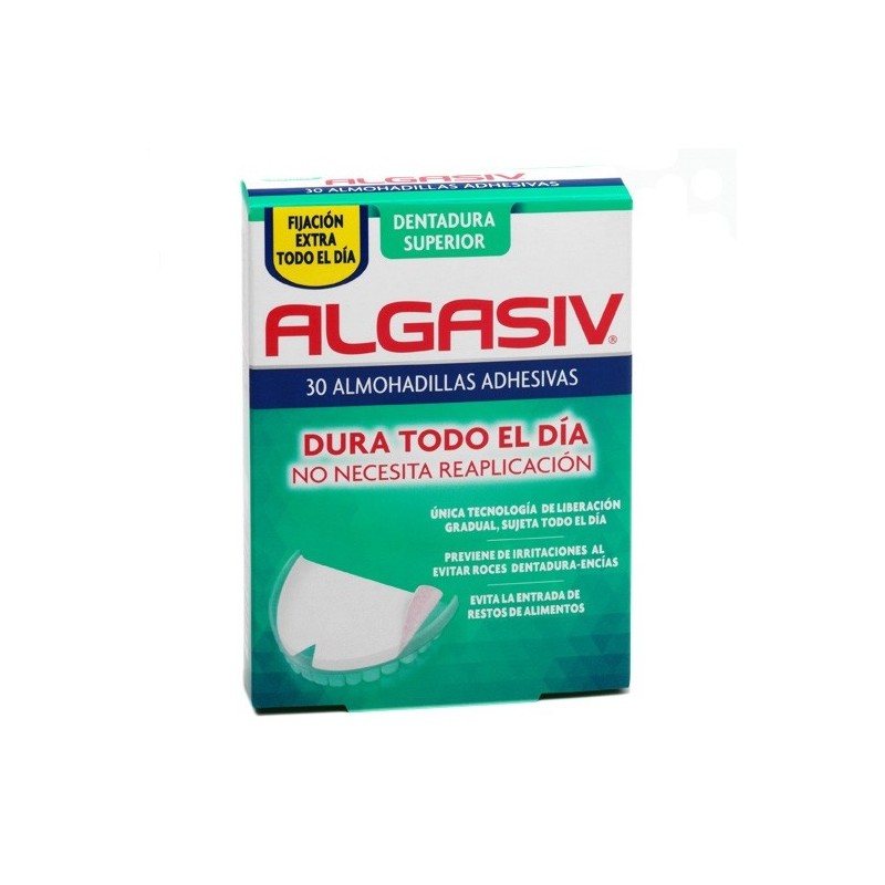 Algasiv Almohadillas Adhesivas Dentadura Superior 30Uds