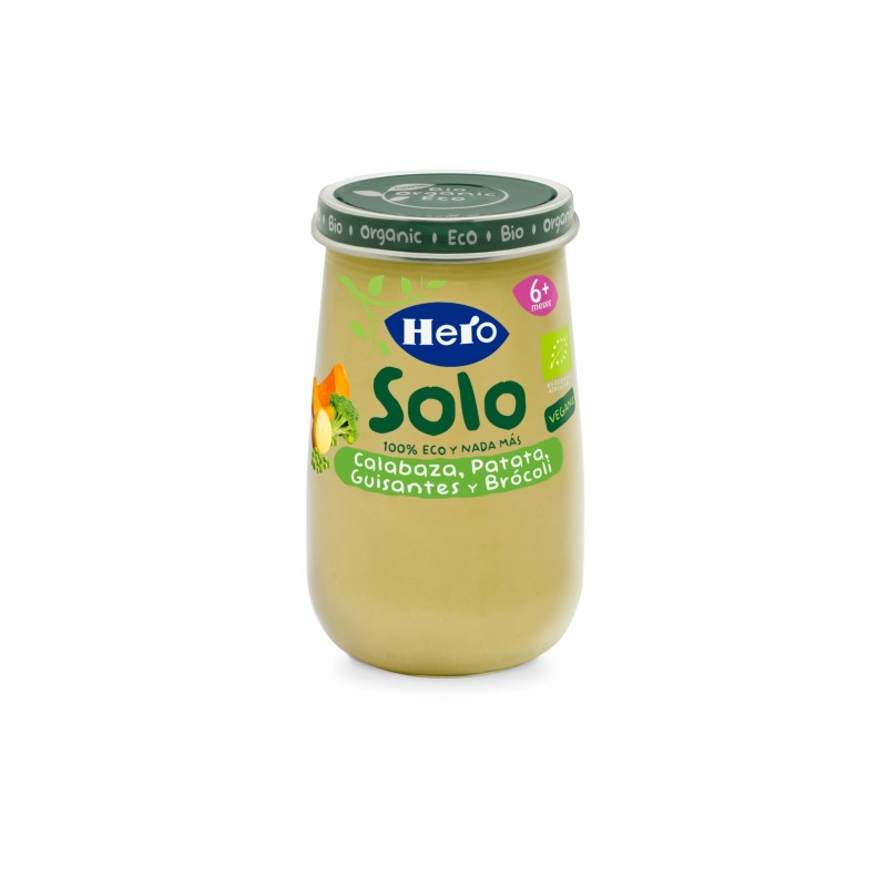 Hero Baby Solo Ecológico Crema De Calabaza Y Puré De Patatas 190G