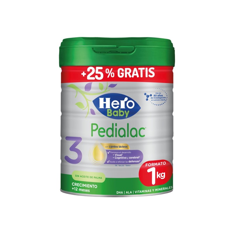 Hero Baby Pedialac 3 1Kg +25% Gratis