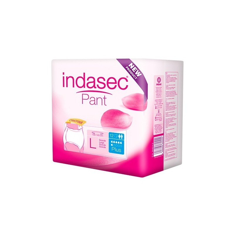 Indasec Pant Plus T/Grande 12+6Uds