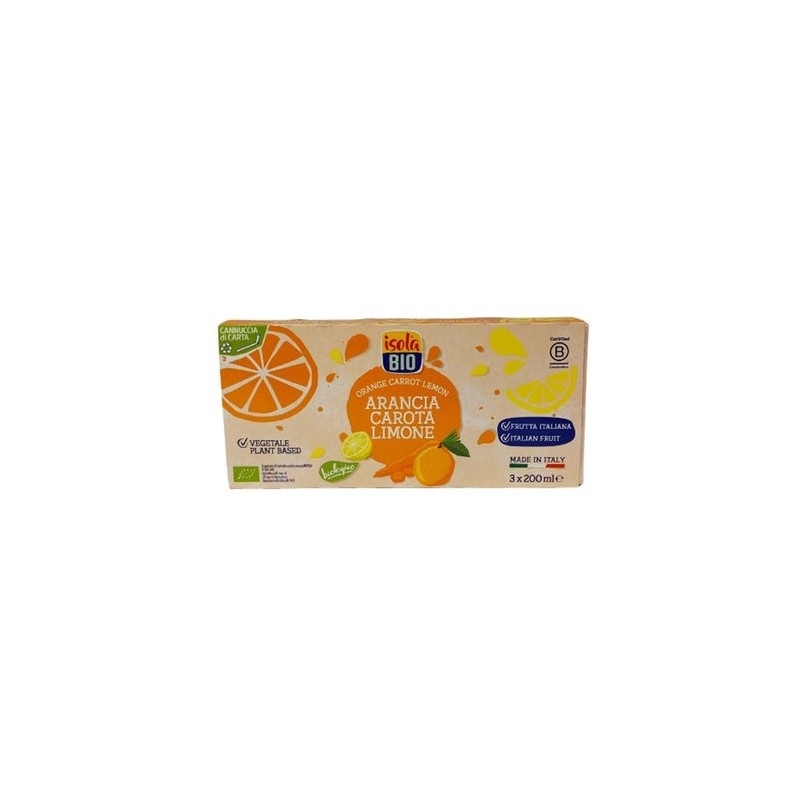 Isola Bio Zumo Naranja Zanahoria Limon 3X200Ml