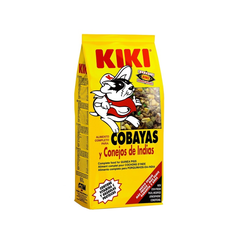 Kiki Bolsas Alimento Cobayas-Conejos Indias 800G