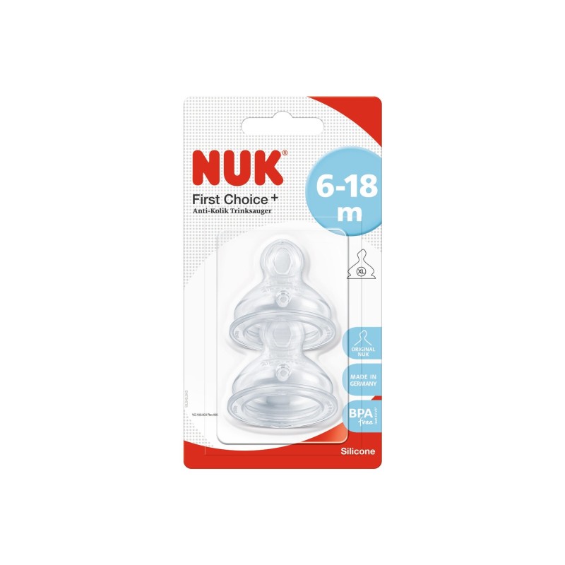 Nuk Tetina First Choice Silicona Talla 2 Orificio Xl 2Uds