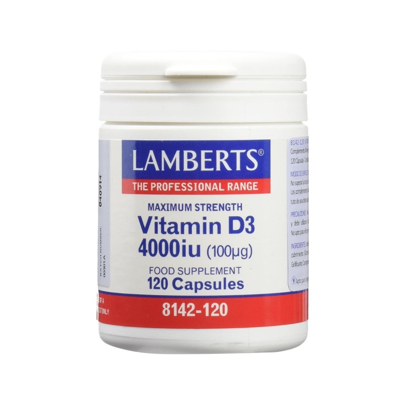 Lamberts Vitamina D3 120 Cap 4000 Ui 8142