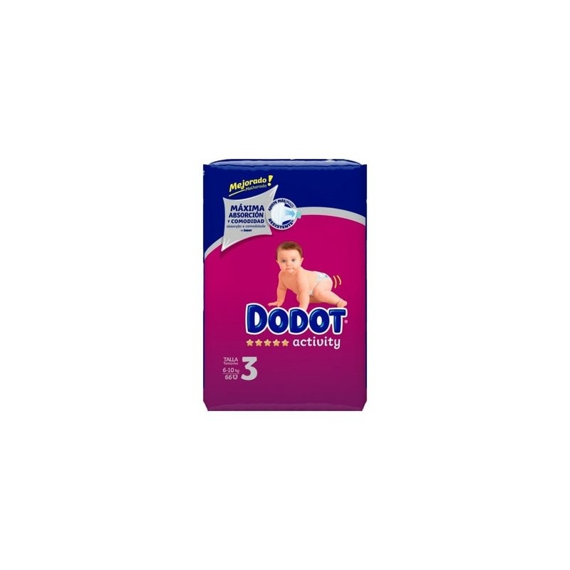 Dodot Activity T3 Pañales 6-10 Kg, 66 Unidades