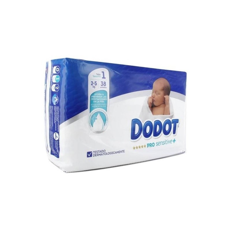 Dodot Pañal Pro Sensitive T/1 2-5Kg 38Uds