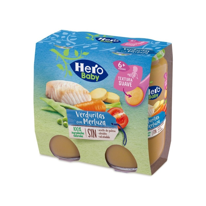 Hero Baby Tarrito  Verduritas Con Merluza 2X235G