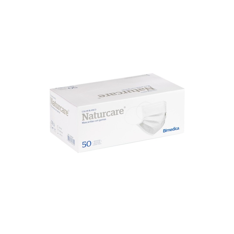 Naturcare Mascarilla Quirúrgica Iir 3C Blanca 50 Uds