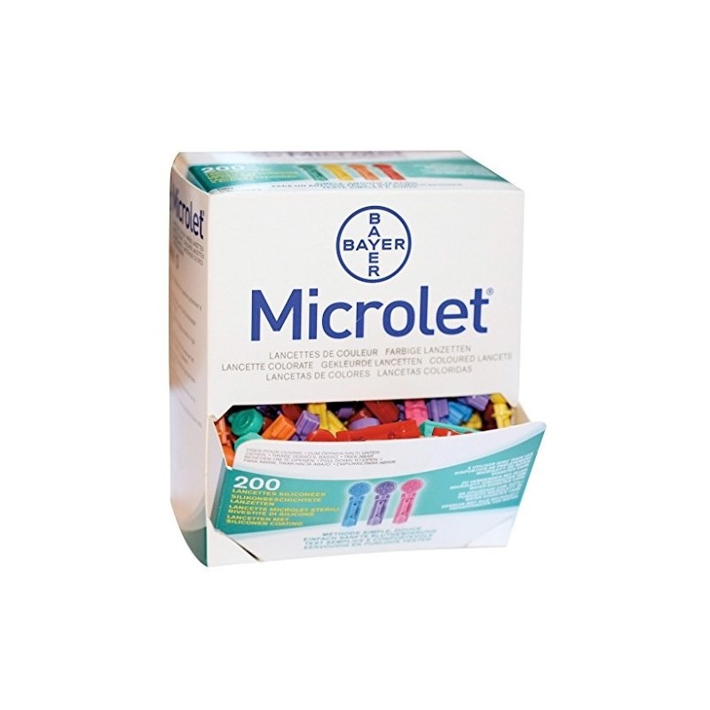 Microlet Lancetas Colores 200 Und  Bayer