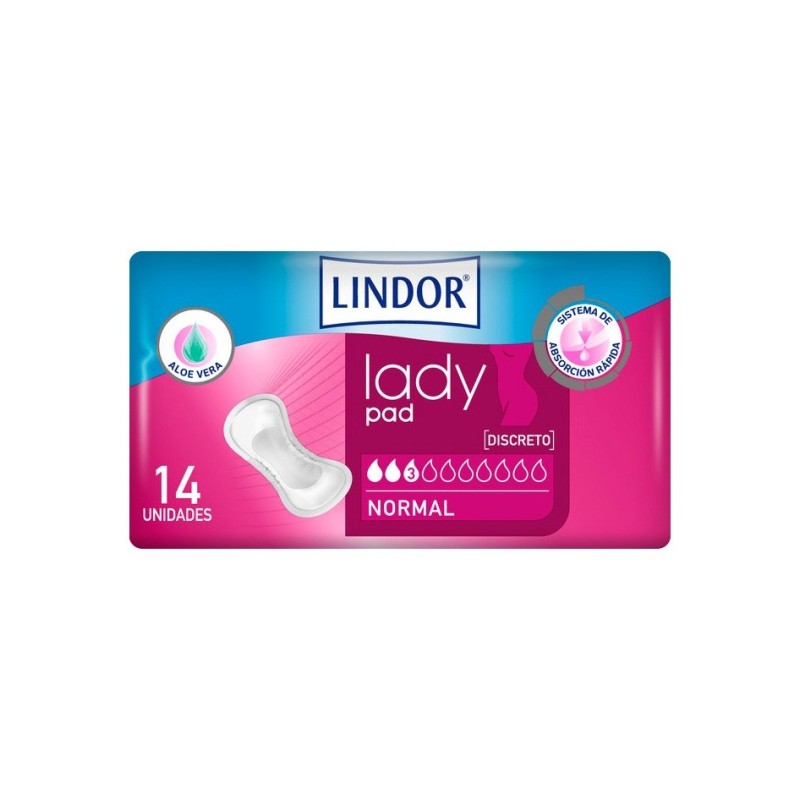 Lindor Lady Pad Normal 3 Gotas 14U