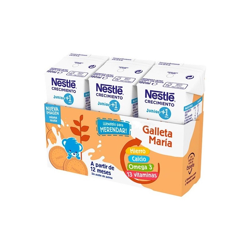 Nestlé Junior Crec.3 + Gall. Maria 3X180Ml