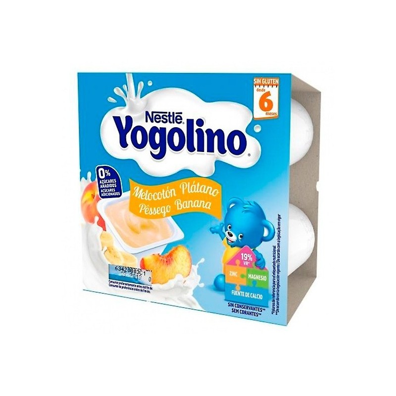 Nestlé Yogolino Melocotón Y Platano Sin Azucar 4 X 100G