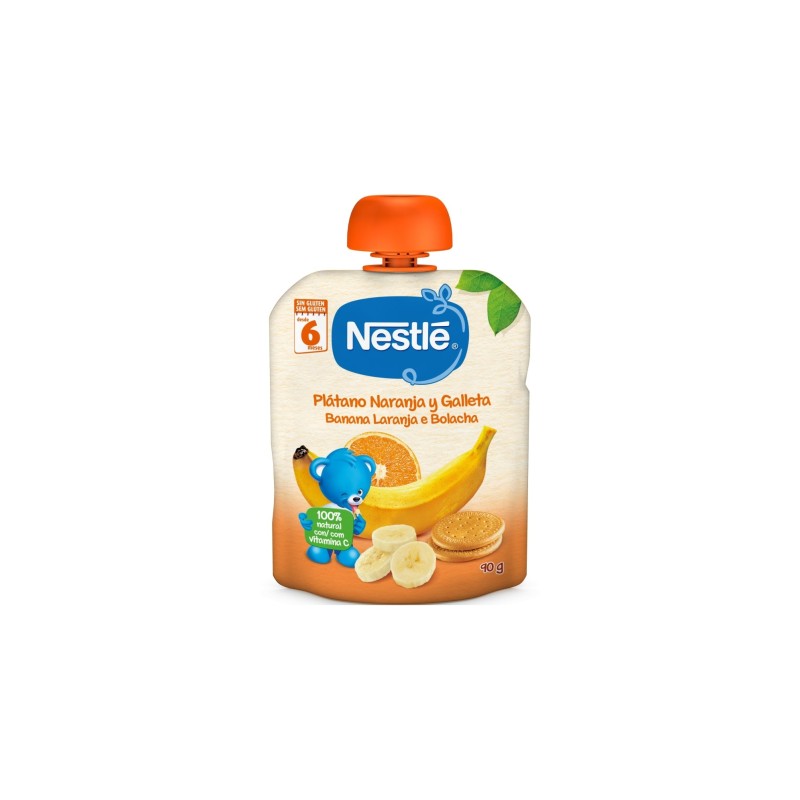 Nestlé Natunes Bolsita Plátano Naranja Y Galleta 90G