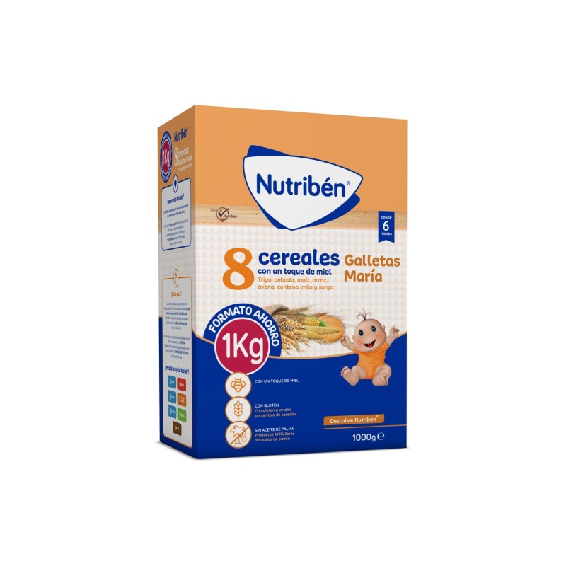 Nutriben 8 Cereales Miel Galleta Maria 1000Gr