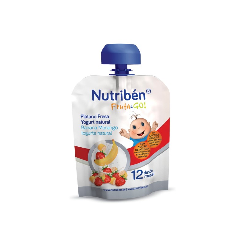 Nutribén Fruta And Go! Plátano, Fresa Y Yogurt 23Ml